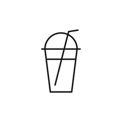 Frappe icon. Ice drink symbol modern, simple, vector, icon for website design, mobile app, ui. Vector Illustration