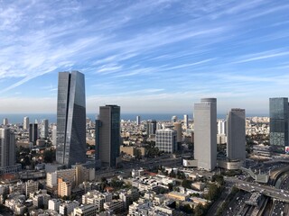 Israel, view of Tel Aviv from above.
