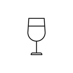 Wineglass icon. Vector Illustration