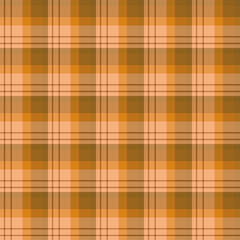 Seamless pattern in simple discreet orange and brown colors for plaid, fabric, textile, clothes, tablecloth and other things. Vector image.