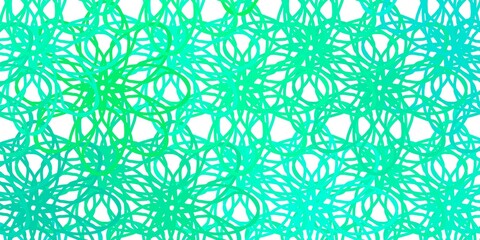 Light Green vector texture with curves.