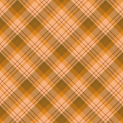 Seamless pattern in simple discreet orange and brown colors for plaid, fabric, textile, clothes, tablecloth and other things. Vector image. 2