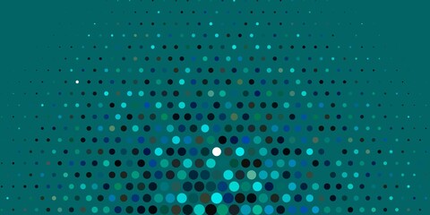 Light Blue, Green vector background with bubbles. Glitter abstract illustration with colorful drops. Pattern for booklets, leaflets.