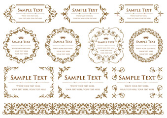 vector set of vintage design elements