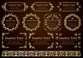 vector set of vintage design elements
