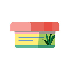 Aloe vera cream illustration. Cosmetics, treatment, natural. Aloe vera product concept. illustration can be used for topics like beauty, spa, self care