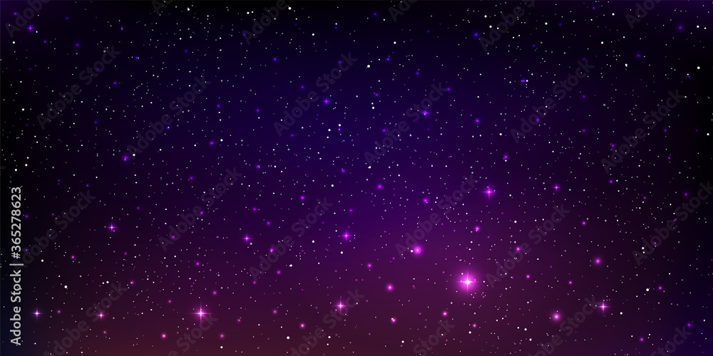 Wall mural beautiful galaxy background with nebula cosmos. star dust in deep universe and bright shining stars 