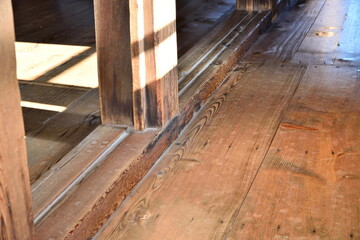 Wood Interior of Japanese old castle