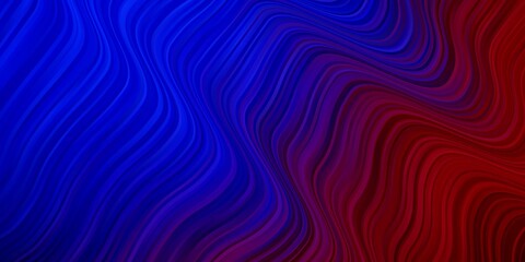 Obraz premium Light Blue, Red vector texture with wry lines. Colorful illustration with curved lines. Design for your business promotion.