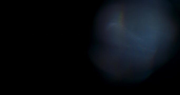 Prism Rainbow Light Flares Overlay on Black Background