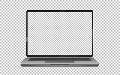 Blank screen laptop gadget icon isolated on white background