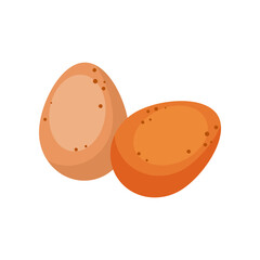 Two eggs illustration. Eating, morning, breakfast. Food concept. illustration can be used for topics like supermarket, natural food, farm