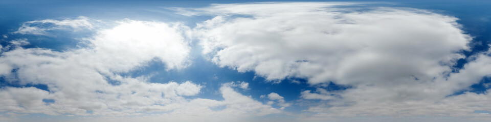 Obraz premium Sky hemisphere. Dome photo of sky for your 360° VR photography or video
