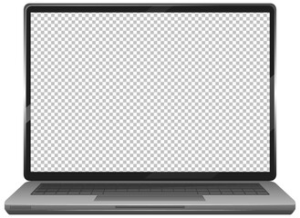 Blank screen laptop gadget icon isolated on white background