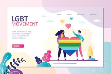 Beautiful lesbian couple with LGBT symbol. Two girls holding rainbow heart. Concept of lgbt movement, sexual orientation, homosexuality