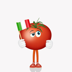 tomato illustration for Italian pizza