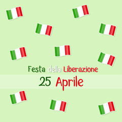 background with Italian flags for April 25th