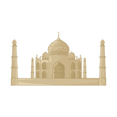 Taj mahal image. Indian famous building - Vector