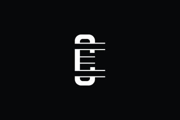 Minimal Innovative Initial CE logo and EC logo. Letter CE EC creative elegant Monogram. Premium Business logo icon. White color on black background