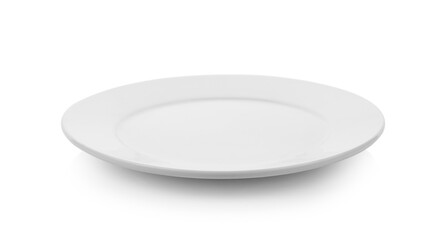 A white plate on white background