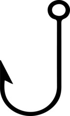 fishing hook icon isolated on background