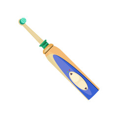 Yellow electrical toothbrush illustration. Bathroom, hygiene, brush. Dental care concept. illustration can be used for topics like stomatology, hygiene, daily routine