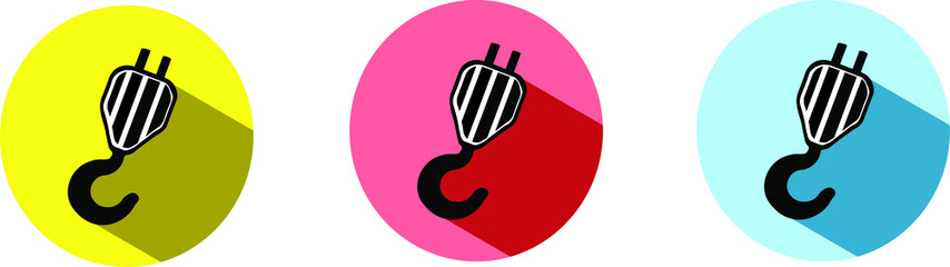crane hook icon isolated on background