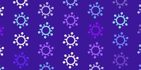 Light Pink, Blue vector texture with disease symbols.