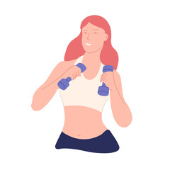 Woman. Sport. Fitness training. Training sport. Vector outline illustration. 