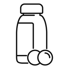 Sphere pills icon. Outline sphere pills vector icon for web design isolated on white background