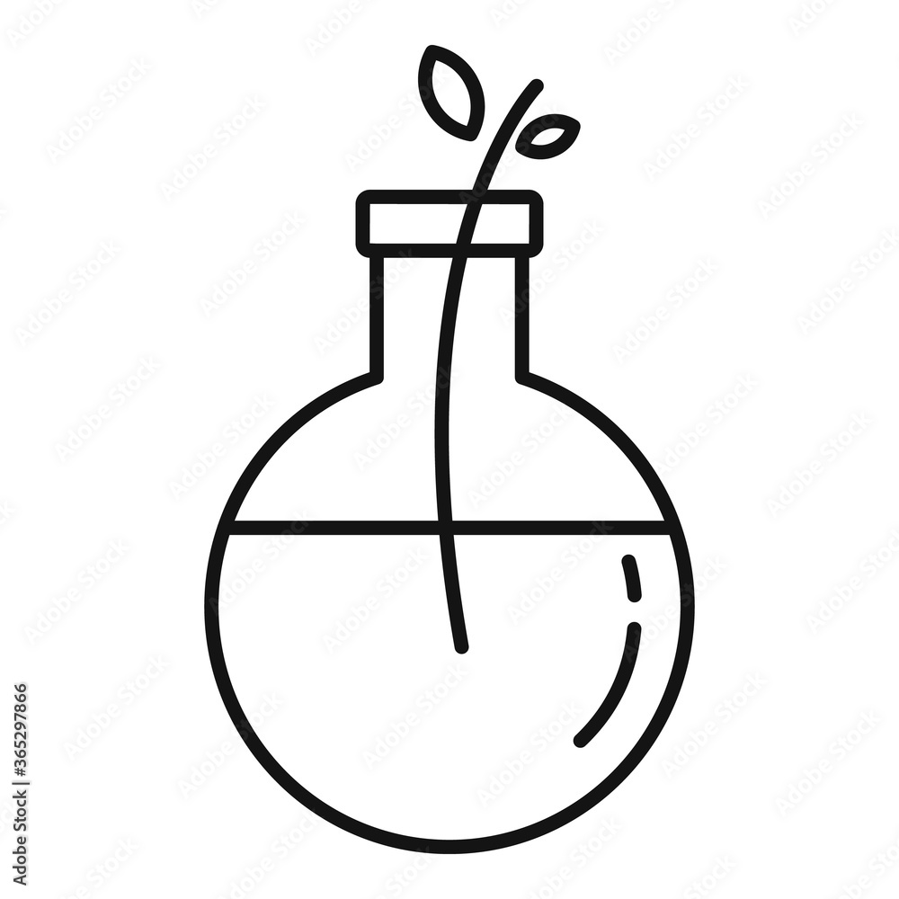 Poster homeopathy eco flask icon. outline homeopathy eco flask vector icon for web design isolated on white
