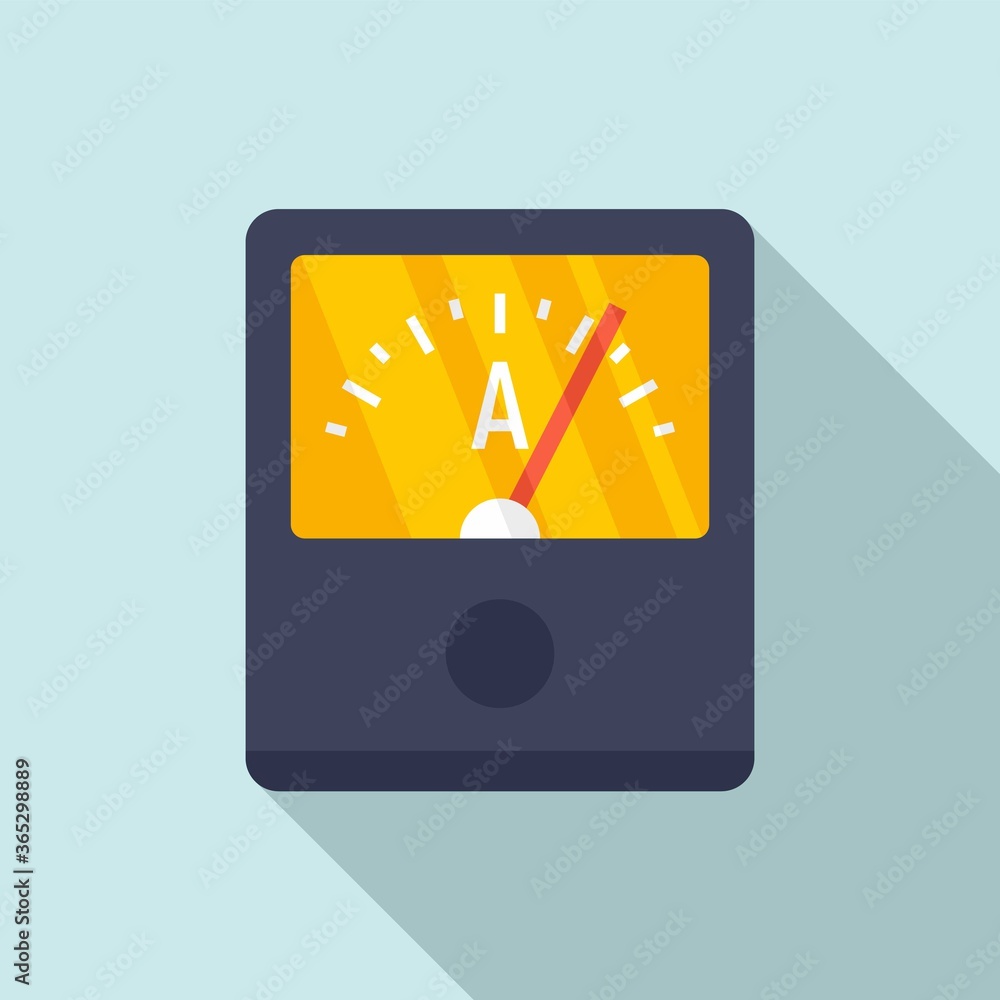 Poster ampere meter device icon. flat illustration of ampere meter device vector icon for web design