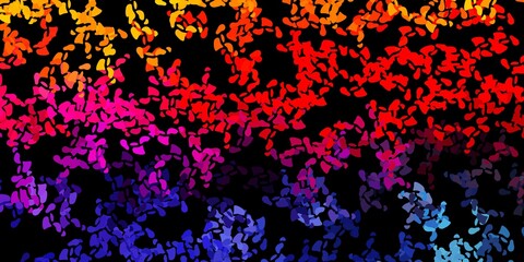 Dark multicolor vector background with random forms.