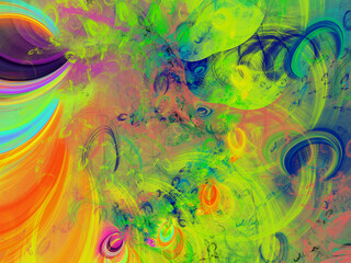 Fototapeta na wymiar rainbow abstract fractal background 3d rendering illustration