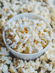 Salt Popcorn in a bowl