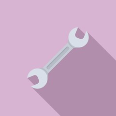 Steel car key icon. Flat illustration of steel car key vector icon for web design