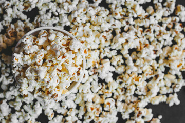 Salt Popcorn in a bowl