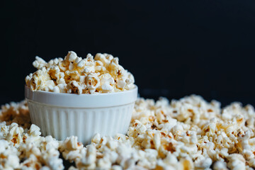 Salt Popcorn in a bowl