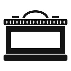 Car battery icon. Simple illustration of car battery vector icon for web design isolated on white background