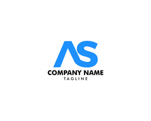 Fototapeta premium Initial Letter AS Logo Template Design