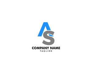 Initial Letter AS Logo Template Design