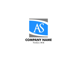 Initial Letter AS Logo Template Design