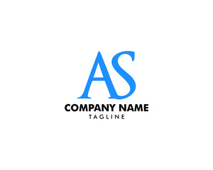 Initial Letter AS Logo Template Design