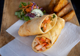 Shrimp burrito
