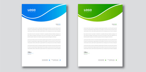 Modern Creative & Clean business style letterhead bundle of your corporate project design.set to print with vector & illustration. corporate letterhead bundle.	