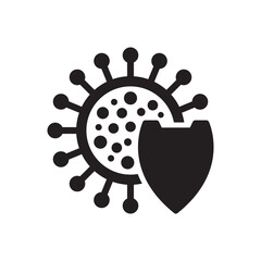 Bacteria disease virus security protection icon