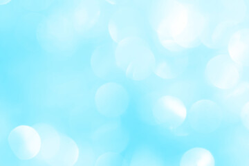 Blurred colored background with circles of blue. Template for New Year greeting card.