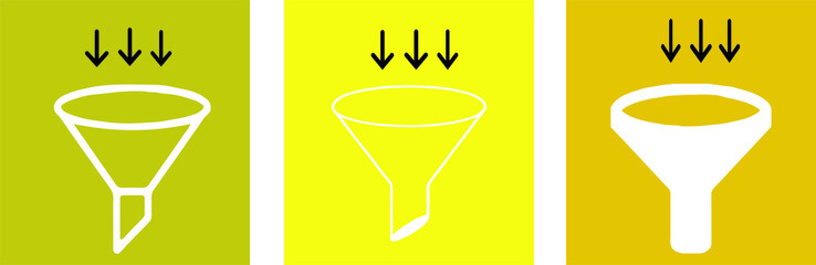 filter icon isolated on background