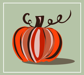 Fall, autumn. Mushrooms. Leaves. Maple. Oak. Pumpkin. Rowan. An Apple. September. October. November. Set of autumn vector isolated images.