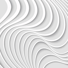 Vector paper cut waves modern background.